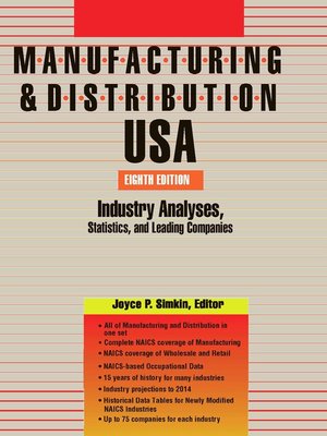 cover image of Manufacturing & Distribution USA